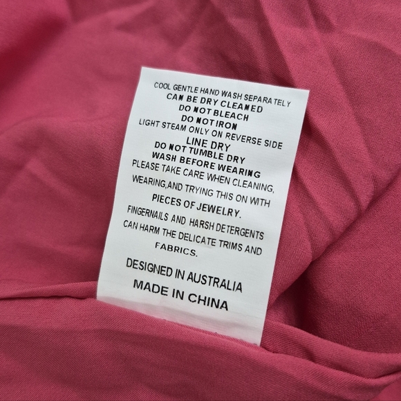 ELLIATT Wylla Dress Hot Pink Puff Sleeve Ruffle Mini Dress Tie Back XS - Picture 10 of 11